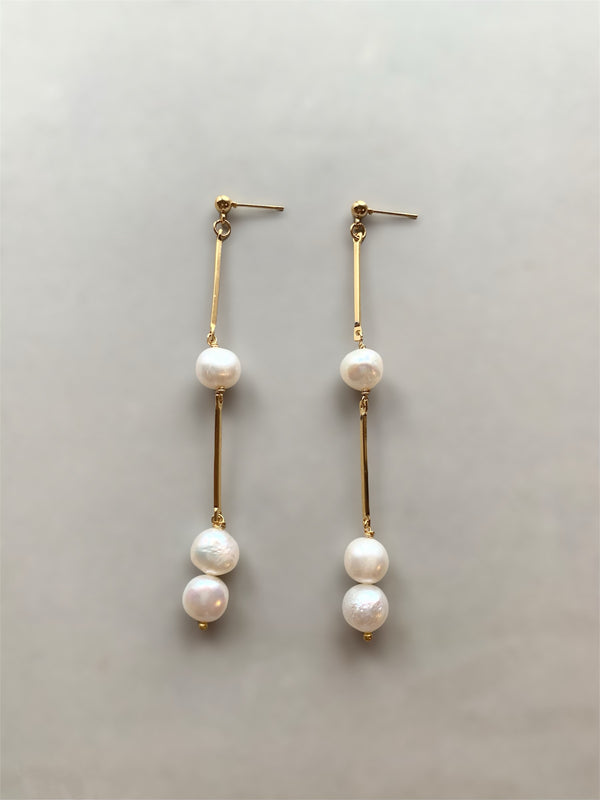 Pearl Bar Earrings