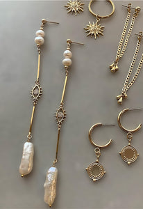 Clarity Eye Pearl Earrings