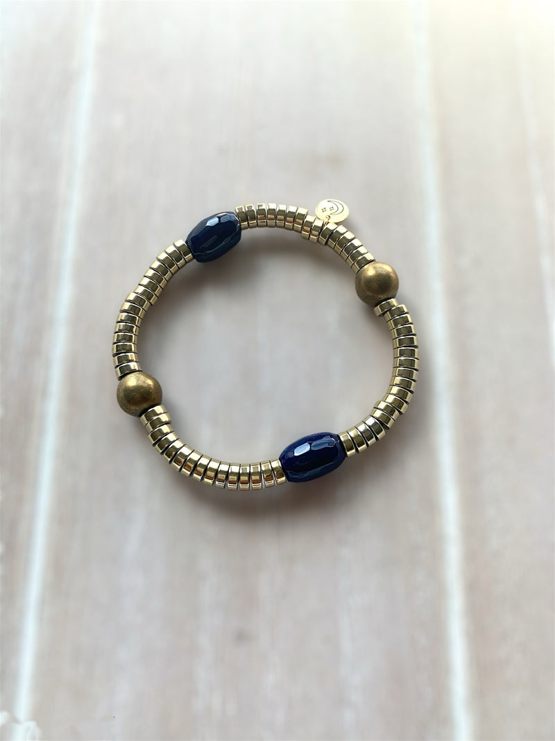 Navy Agate Bracelet