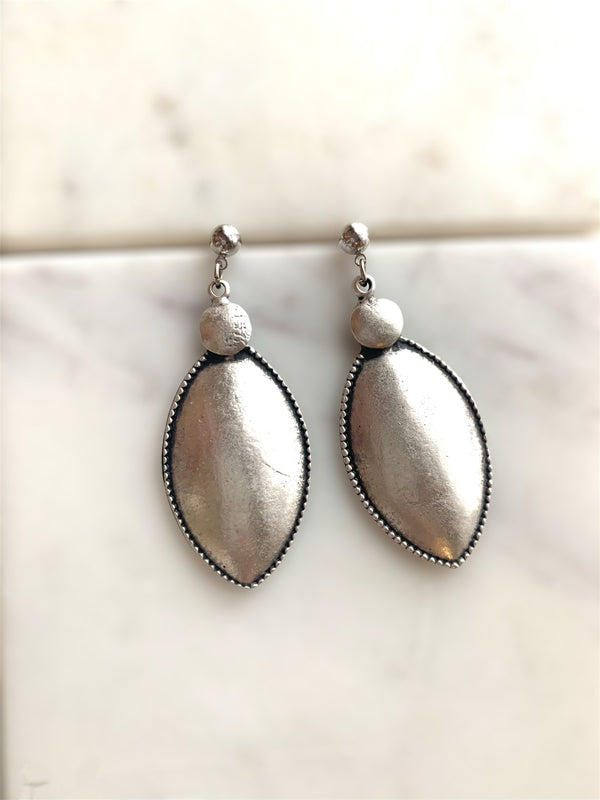 Shield Silver Earrings