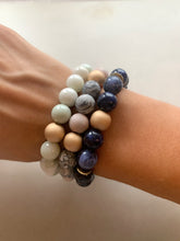 Load image into Gallery viewer, Landscape Agate + Gold Hematite Bracelet
