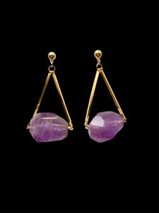 Brazen Amethyst Earrings