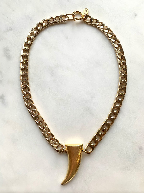 Golden Horn Necklace