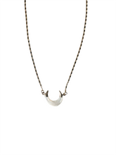 Load image into Gallery viewer, Half Moon Pearl Necklace
