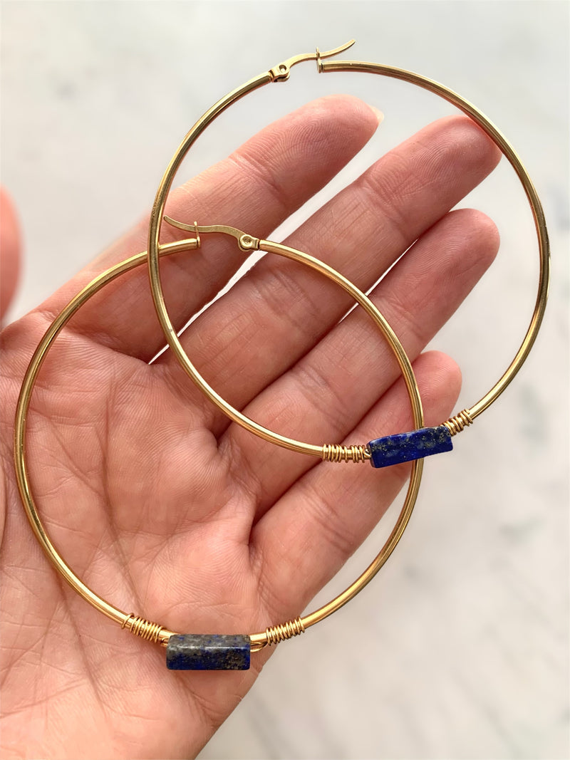 XXL Gold Hoop Earrings