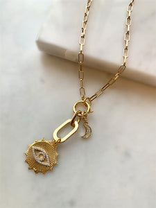 Eye & Moon Protection Necklace ☽☆