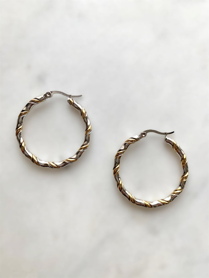 Twisted Hoop Earrings