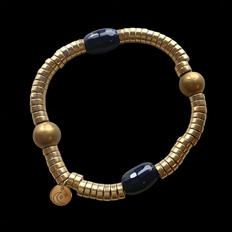 Navy Agate Bracelet