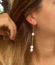 Load image into Gallery viewer, Pearl Bar Earrings
