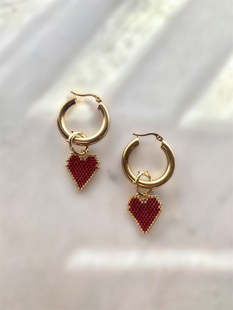 Miyuki Heart ♡ Earrings