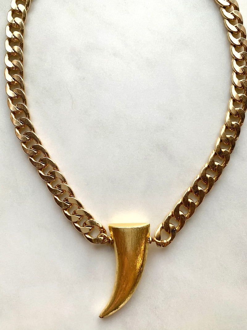 Golden Horn Necklace