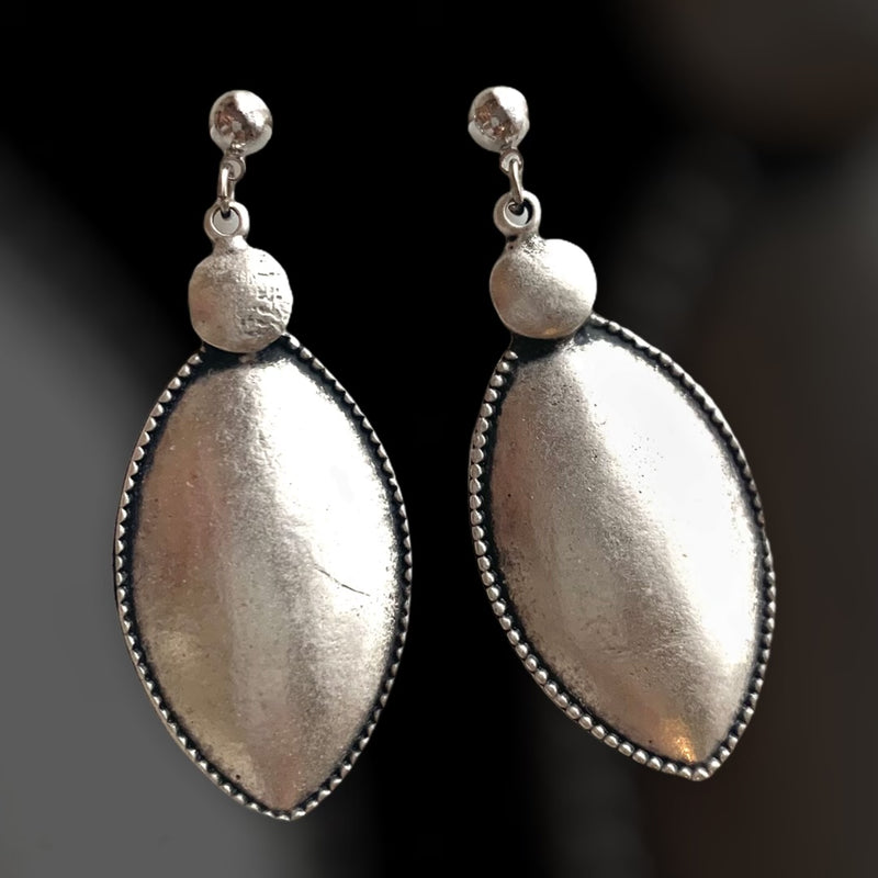 Shield Silver Earrings