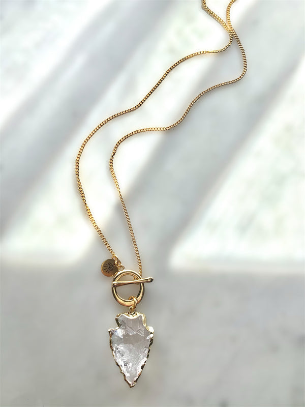 Quartz Arrowhead Necklace