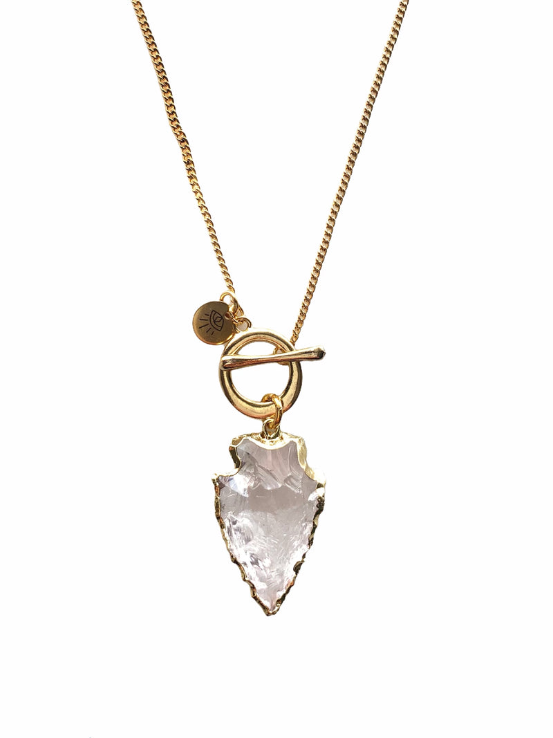 Quartz Arrowhead Necklace