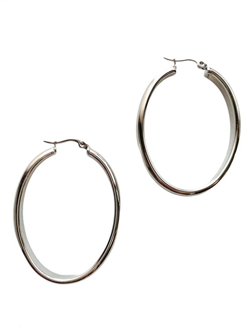 Diana Oblong Hoop Earrings