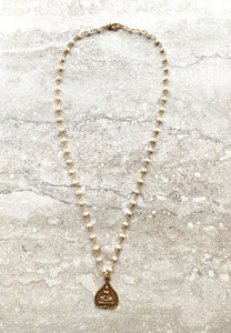 Buddha & Pearls Necklace