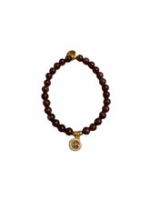 Load image into Gallery viewer, Evil Eye Garnet Bracelet
