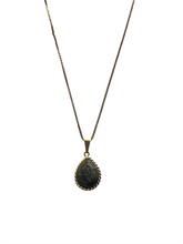 Load image into Gallery viewer, Fire Labradorite Drop Necklace
