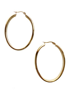 Diana Oblong Hoop Earrings